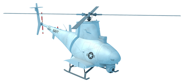 MQ-8B Helicopter 3D illustration Military