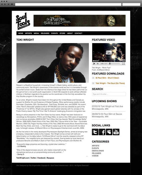soul tools record label Rob Angermuller Lifter Baron Website minnesota hip hop