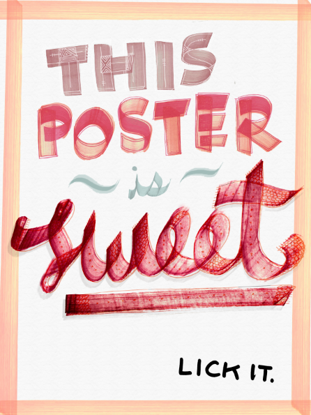 poster sweet Exhibition  citizens for optimism hand-lettering