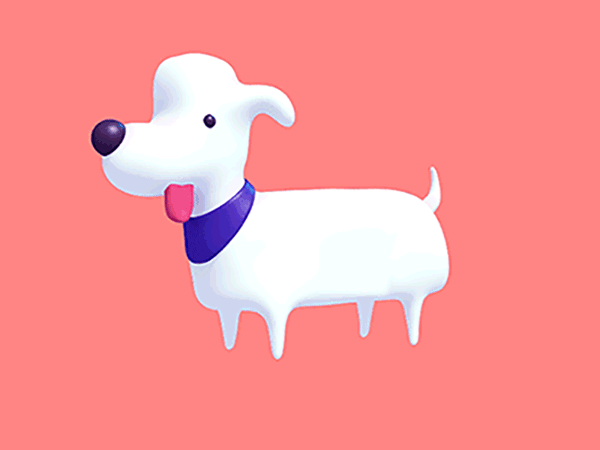 3D Maya vray CG Zbrush cute dog cartoon gif
