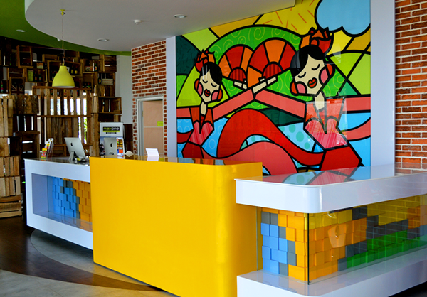 pop Pop Art indonesia jaipong colorful Colourful  Fun bold vector Mural hotel