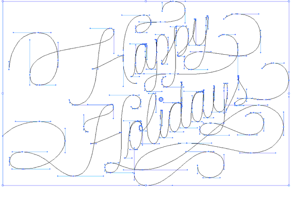lettering effect happy holidays gif Merry Christmas integer outpromo PDV caligrafia tipografia
