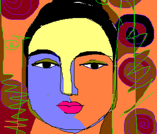 portrait woman happy flower colors breezy playfully beauty joy Love
