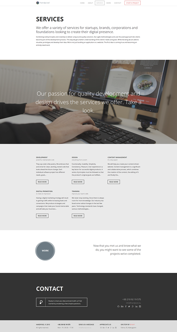 corporate Website design development minimal