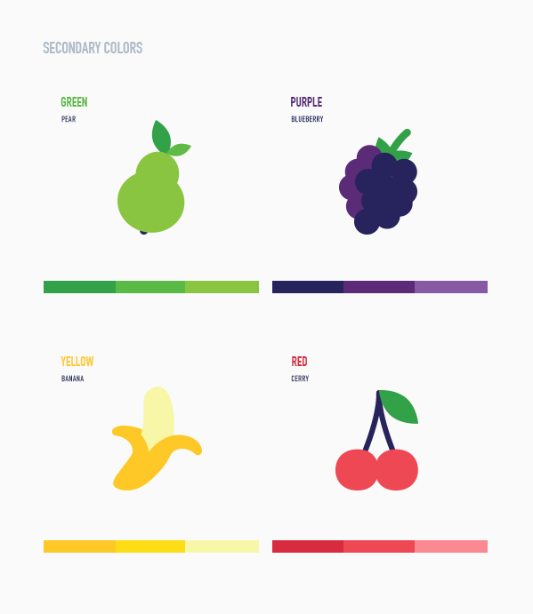 5 a day Health Fruit Veggie vegetables Website flat trendy brand