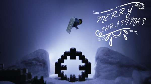 LEGO graphic toy art out-of snow Ski Christmas merry santa