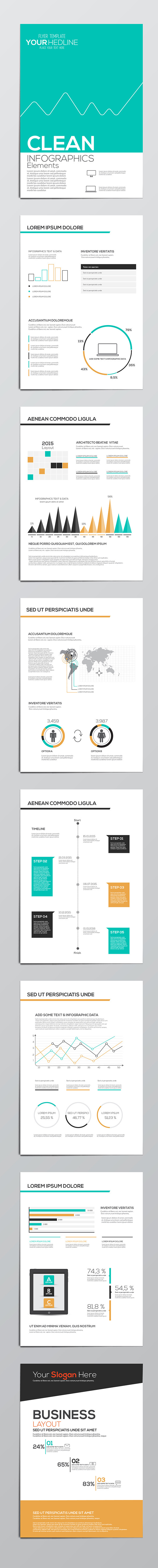 infographic business template brochure timeline report icons Promotion design tools modern info graphic