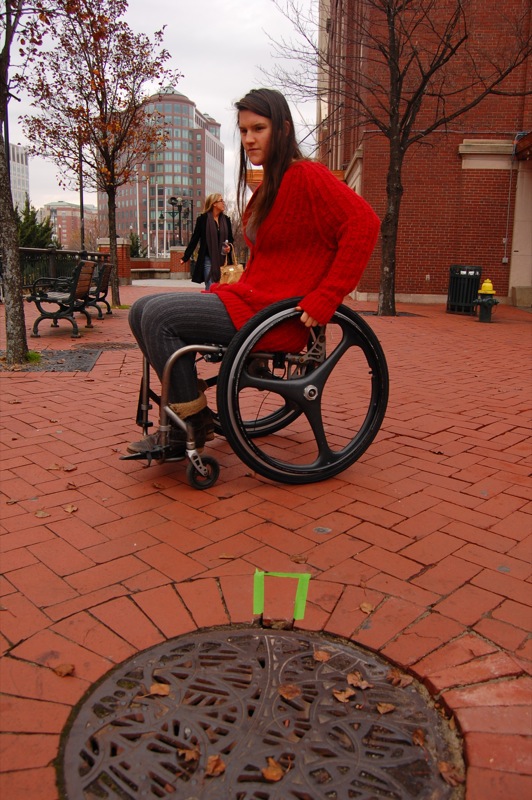 ambulatory disability disability awareness wheelchair blind blindfold public art Public Awareness Landscape spatial awareness