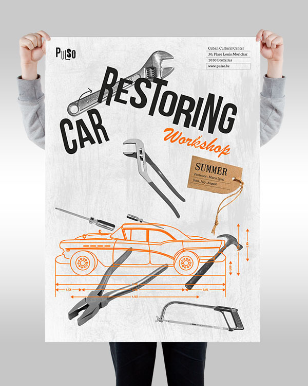 cuba cultural center collage Workshop Book Binding car restoring Serigraphy screen printing