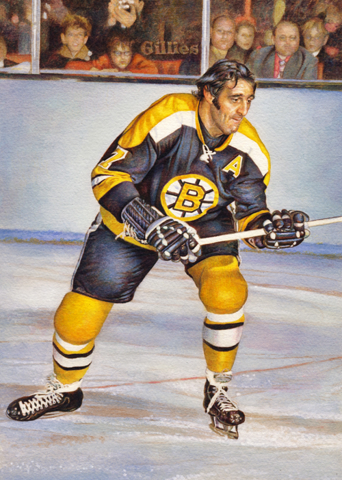 sports hockey portraits figures people trading cards males acrylic paintings