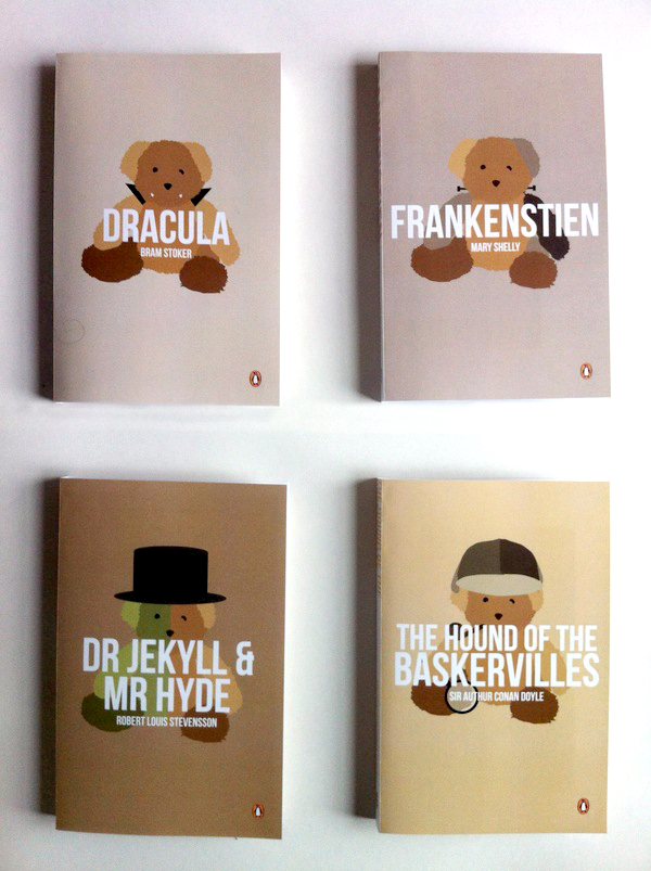 Hound of the baskervilles dracula Frankenstien dr jeckyll mr hyde book cover horror novel