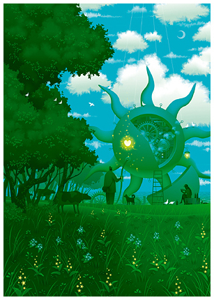 vector poster print art degital fantasy color Illustrator japan