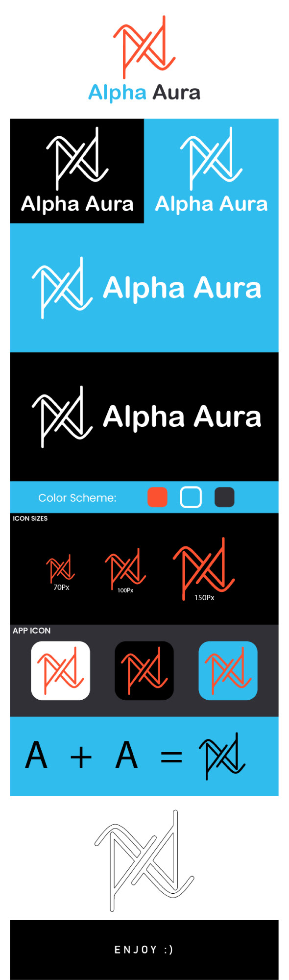 A letter logo A logo application business colorful logo Logo Design A  abstract initial logo Advance