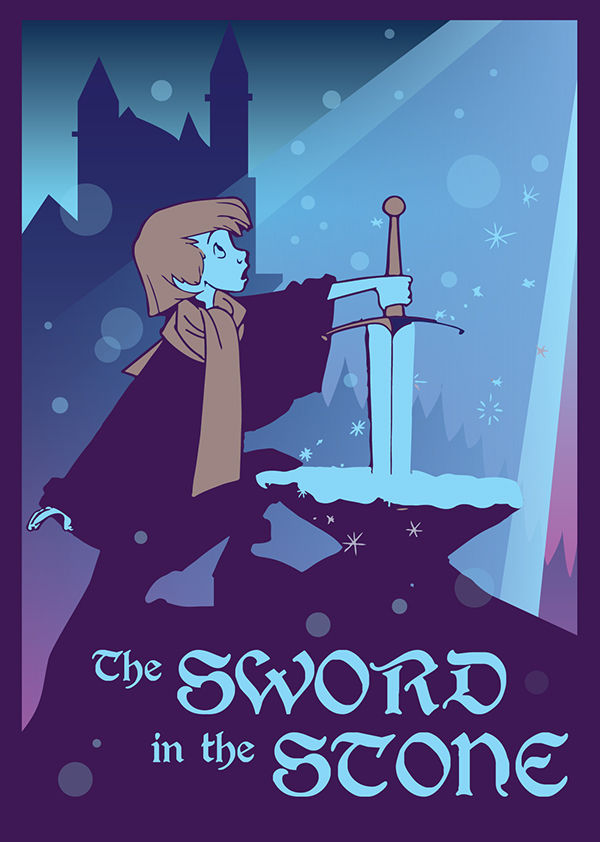 Sword in the StoneQuality A3 Movie Poster Art Gift Disney Disneyland 