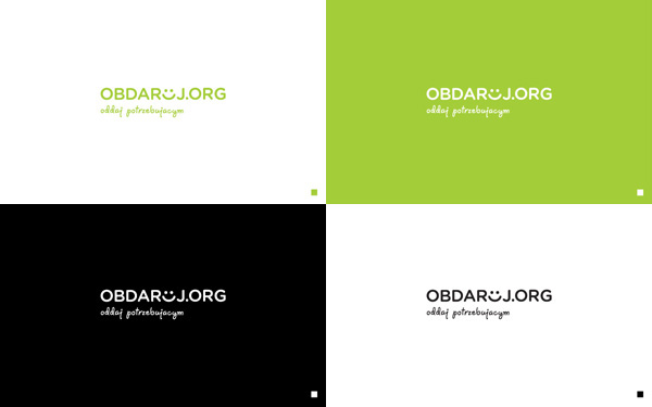 ebaq obdaruj brand identity logo Stationery poland corporate Logotype smile green Verde