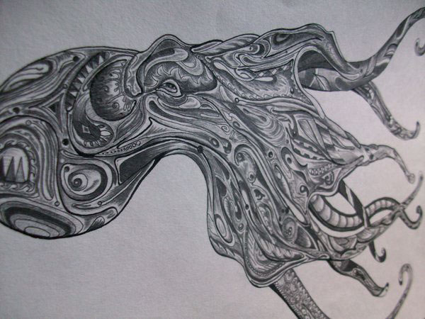 octopus graphite polvo grafite abstract movements strokes