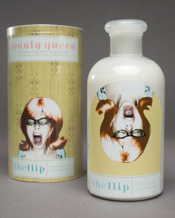 Packaging beauty product shampoo conditioner Retro 1950's 1960's beehive kitsch hair products