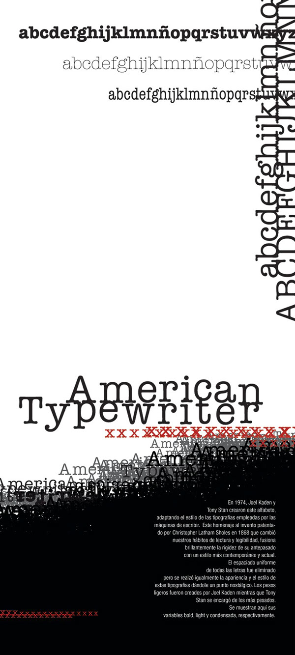 type american typewriter poster graphic design