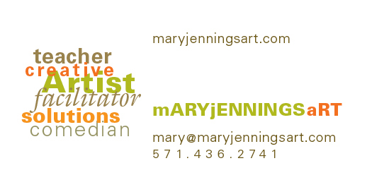 fine artist business card brand Typographic Design
