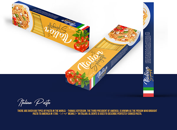 Italian pasta packaging