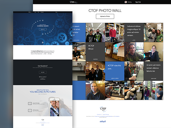 conference visual design user experience register flow photo wall Responsive
