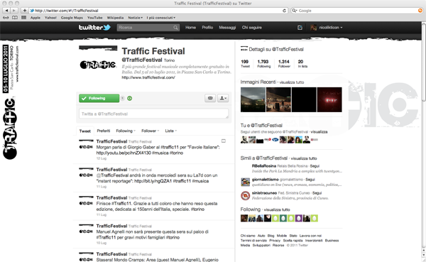 torino traffic festival twitter