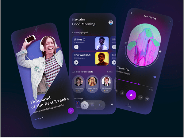 Melodious Music Streaming App Design🎵