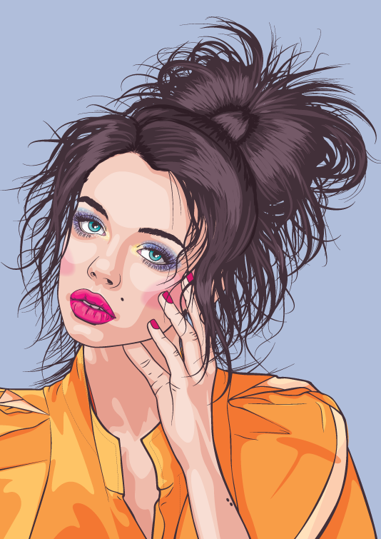 Vector Portraits for Beginners Video Course on Behance
