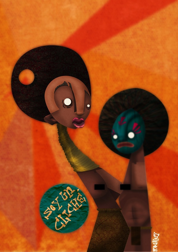 african women man cliche cliché rockopy illustration ilustracion paraguay