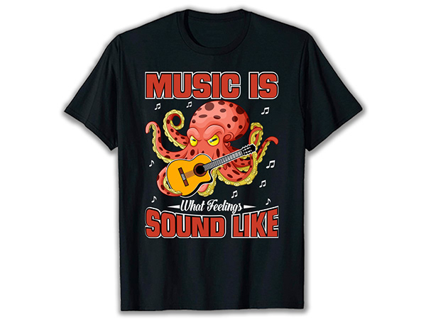 T-shirt Design Octopus T-shirt design.