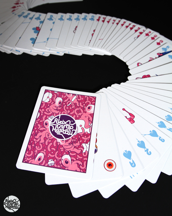 aleix gordo hostau Poker deck card gum bubble pink fournier bycicle design licensing ace