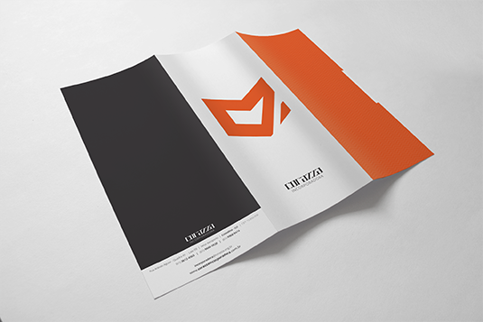 corazza incorporadora builder construtora GRUPO grup identity strong lettering font logo brand orange