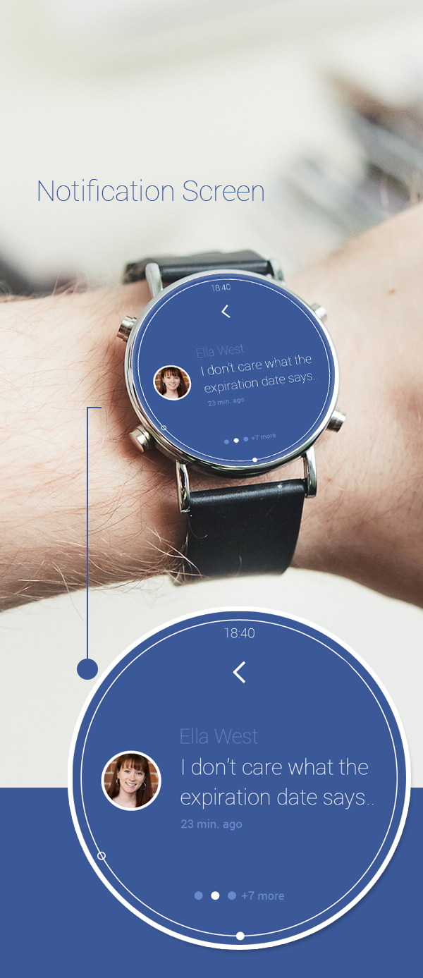smart watch concept design ui design UX design design app android social google Motorola 360 iwatch UI ux user interface