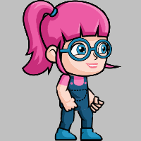 geek nerd cute girl free download Sprite Character game 2D