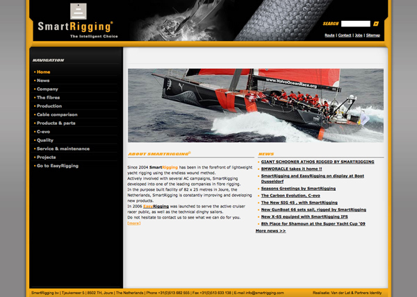 AramidRigging Webdesign HTML css jeroen rijpstra Van der Let & Partners Identity