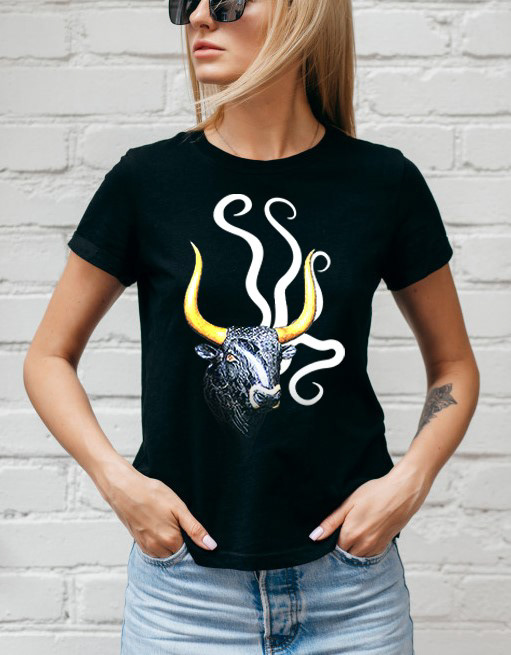 T shirt design inspired by Ancient Minoan Bull and Octopus