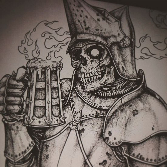 knight beer skull undead festival