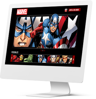 The Avengers iron man Hulk captain america Website ivan lorenz design ux/ui