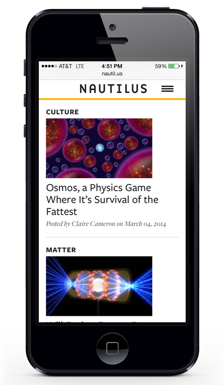 New York Nautilus Magazine mobile