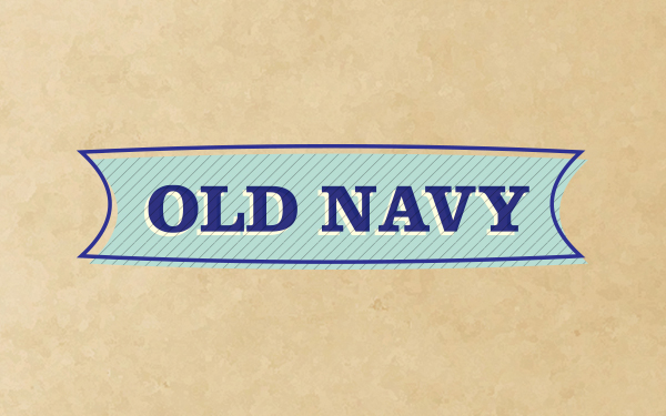 old navy rebranding brochure flyer billboard design