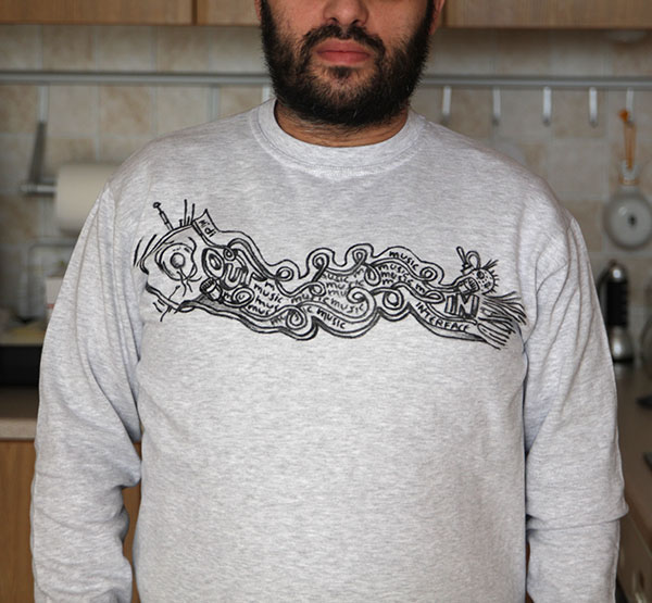 Sweatshirt doodle paint design Marker fabric hoodie markers doodles fabrics abstract MIDI stamp