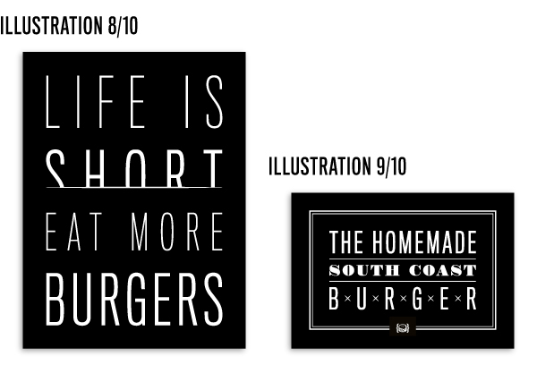 maison gusto maisongusto nice restaurant graphic design type burger lucas Cazals