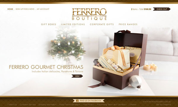 Ferrero Boutique: E-commerce store on Behance