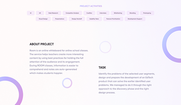 ROOM Product/UX/UI Design (Website, Web App)
