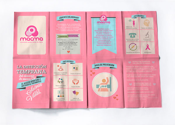 infografia cancer de mama campaña gráfica stickers aficheta afiche revista diptico