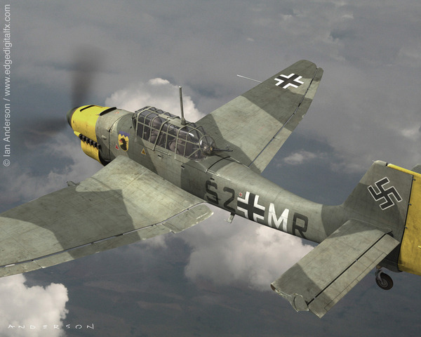 3D CG stuka Ju87 junkers 3d modeling CG Model cape town south africa Aircraft modeling product modeling