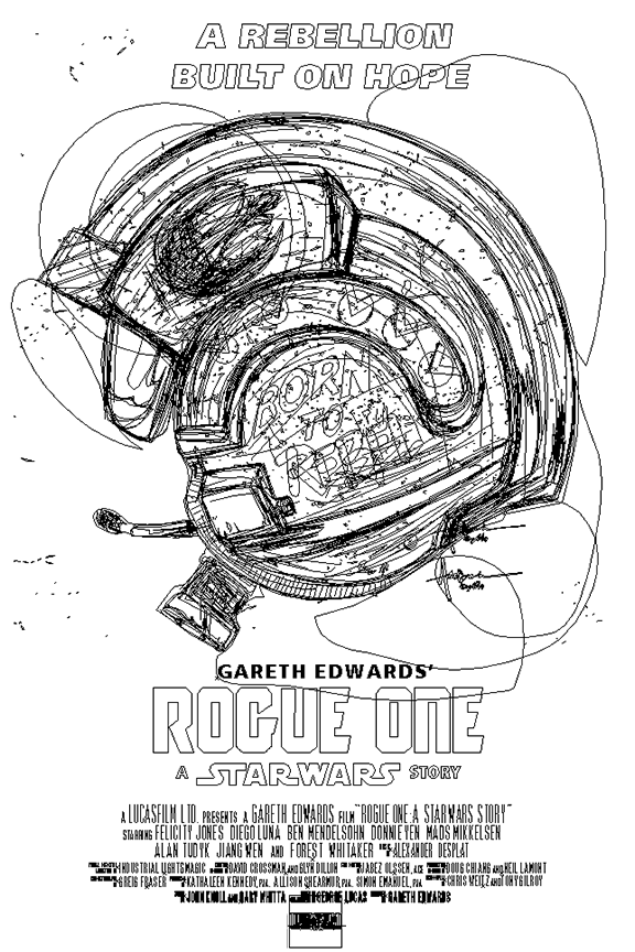 Star Wars Rogue One Cineworld Mini Poster A4 Rebel Logo Helmet 