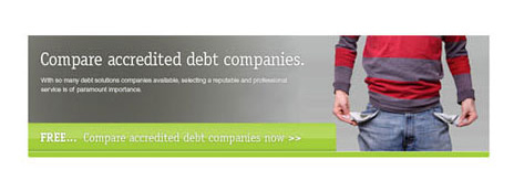 Debt counsel green Web graphic finantial