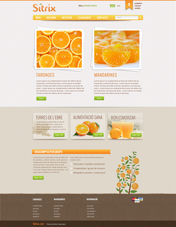 Prestashop e-commerce logo orange citrus Online shop online store web layout eshop