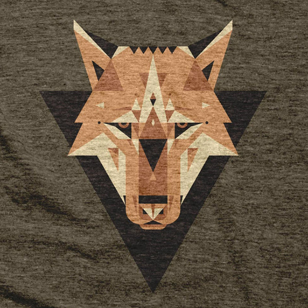 tee shirt animals wolf cottonbureau